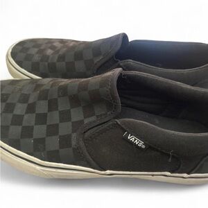 Vans Men's Checkered Black Slip-On Loafers